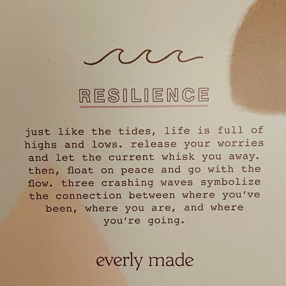 Rose Gold Crashing Wave Necklace - Picture 2 of 3